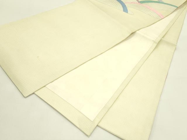 平和屋着物*夏物 九寸開き名古屋帯 唐織 青海波 正絹 逸品 未使用 CABI5481rv