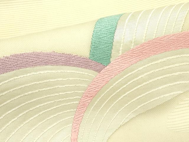 平和屋着物*夏物 九寸開き名古屋帯 唐織 青海波 正絹 逸品 未使用 CABI5481rv