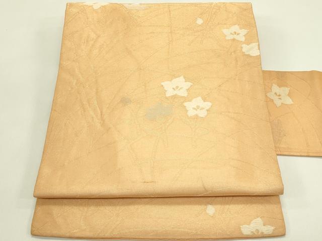 平和屋着物*夏物 九寸名古屋帯 桔梗 金糸 正絹 逸品 CABI5484rv