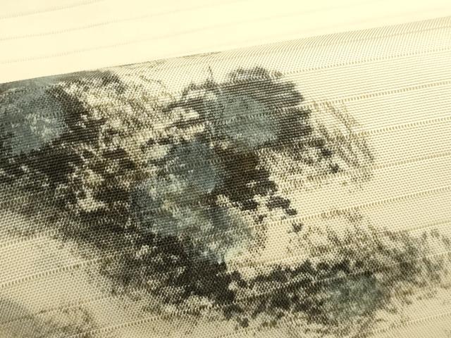 平和屋着物*夏物 絽塩瀬 九寸名古屋帯 作家物 手描き 風景文 正絹 逸品 CABI5485rv