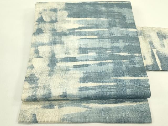 平和屋着物*夏物 九寸名古屋帯 霞文 麻 逸品 CABI5489rv