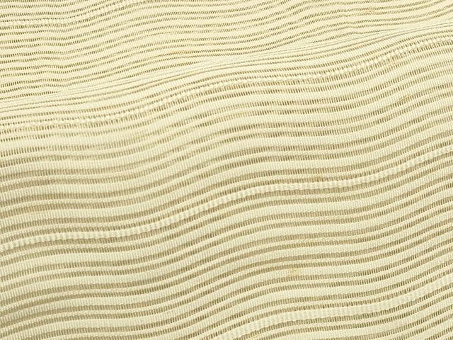 平和屋着物*夏物 八寸名古屋帯 絽綴れ よろけ縞 薄香色 正絹 逸品 CABI5502rv