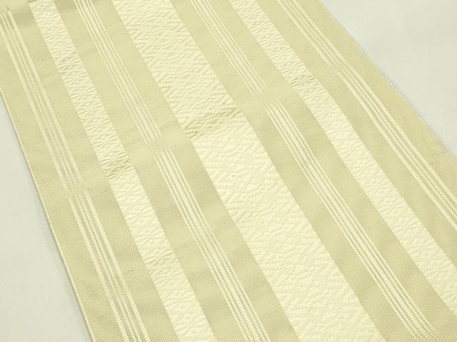 平和屋着物*夏物 本場筑前博多織 八寸名古屋帯 紗献上 砂色 正絹 逸品 CABI5511rv