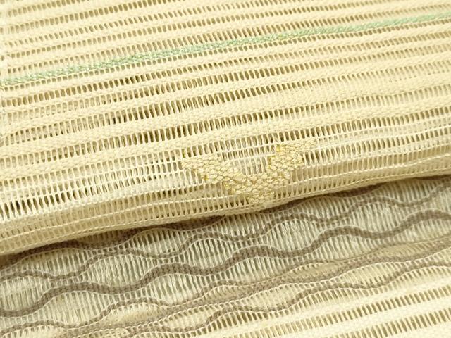 平和屋着物*夏物 八寸名古屋帯 絽綴れ 抽象文 金糸 正絹 逸品 CABI5513rv