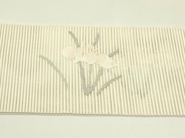 平和屋着物*夏物 八寸名古屋帯 絽綴れ 杜若 金銀糸 正絹 逸品 CABI5523rv