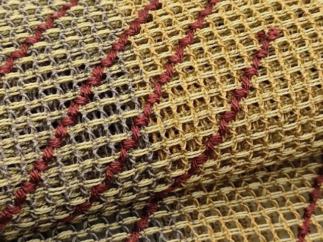 平和屋着物*夏物 八寸名古屋帯 羅 斜線文 正絹 逸品 CABI5527rv