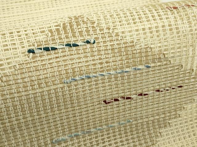 平和屋着物*夏物 八寸名古屋帯 羅 菱霞文 正絹 逸品 CABI5535rv