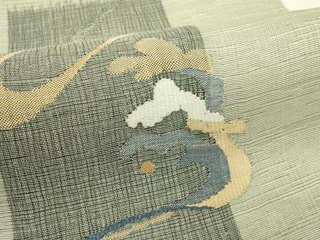 平和屋着物*夏物 太鼓柄袋帯 立波文 金銀糸 正絹 逸品 未使用 CABI5543rv