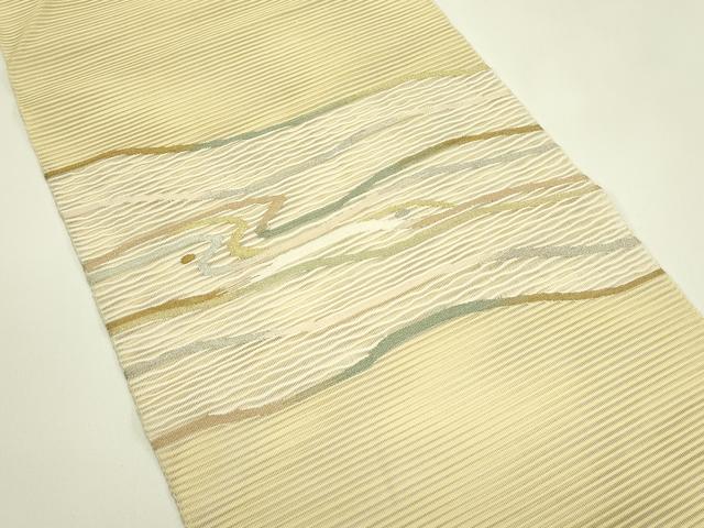 平和屋着物*夏物 八寸名古屋帯 絽綴れ 霞文 金銀糸 正絹 逸品 CABI5570rv