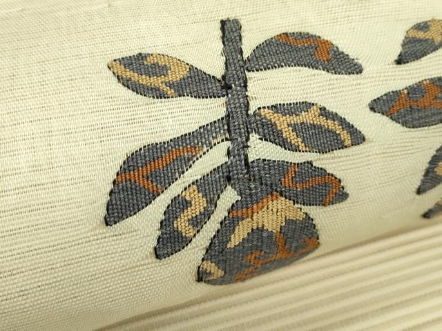 平和屋着物*夏物 八寸名古屋帯 絽綴れ 草花文 正絹 逸品 CABI5572rv