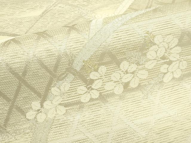平和屋着物*夏物 九寸名古屋帯 籬萩文 金銀糸 正絹 逸品 未使用 CABI5587rv