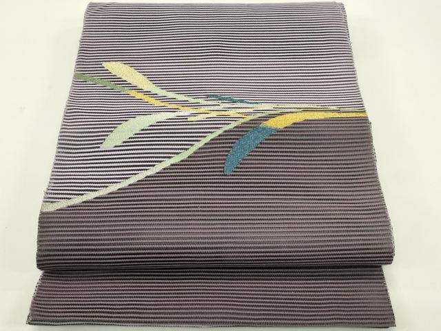 平和屋着物*夏物 八寸名古屋帯 絽綴れ 草木文 金銀糸 正絹 逸品 CABI5595rv