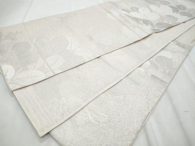 平和屋着物*夏物 六通柄袋帯 萩 銀糸 正絹 逸品 CABI5601fb