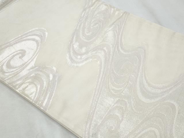 平和屋着物*夏物 六通柄袋帯 流水文 銀糸 正絹 逸品 CABI5603fb