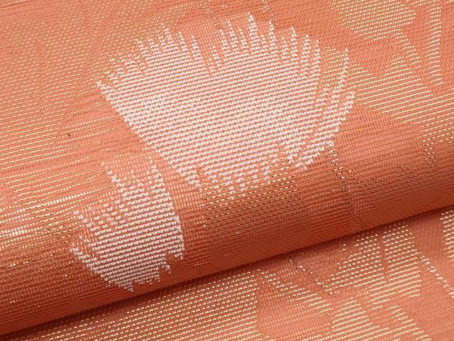 平和屋着物*夏物 太鼓柄袋帯 草花文 正絹 逸品 未使用 CABI5606fb
