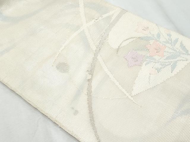 平和屋着物*夏物 太鼓柄袋帯 桔梗 金銀糸 正絹 逸品 CABI5613fb