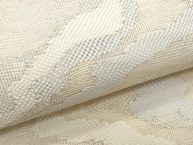 平和屋着物*夏物 六通柄袋帯 流線文 銀糸 正絹 逸品 CABI5614fb