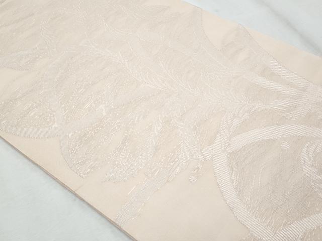 平和屋着物*夏物 六通柄袋帯 枝葉文 銀糸 正絹 逸品 CABI5618fb