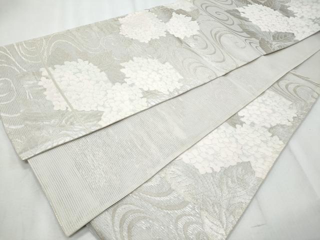 平和屋着物*夏物 六通柄袋帯 紫陽花 銀糸 正絹 逸品 CABI5623fb