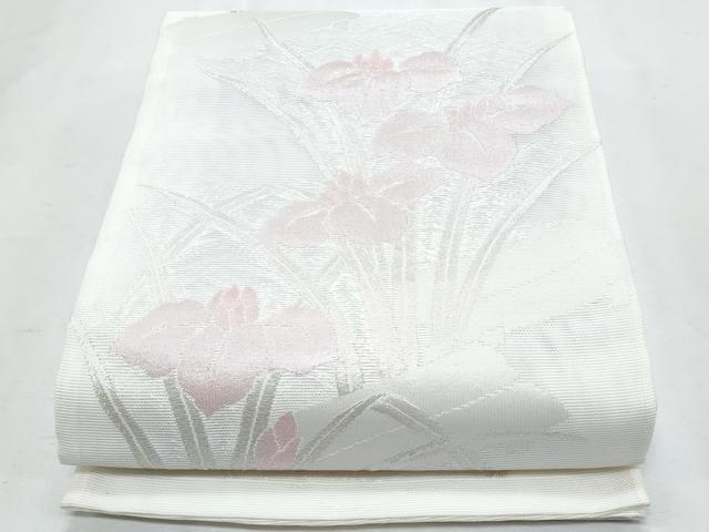 平和屋着物*夏物 六通柄袋帯 杜若 銀糸 CABI5632fb