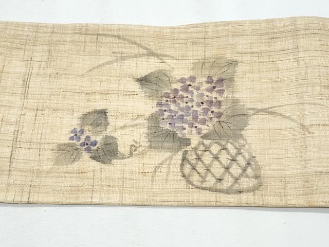 平和屋着物*夏物 九寸名古屋帯 作家物 紫陽花 麻 逸品 CABI5635fb