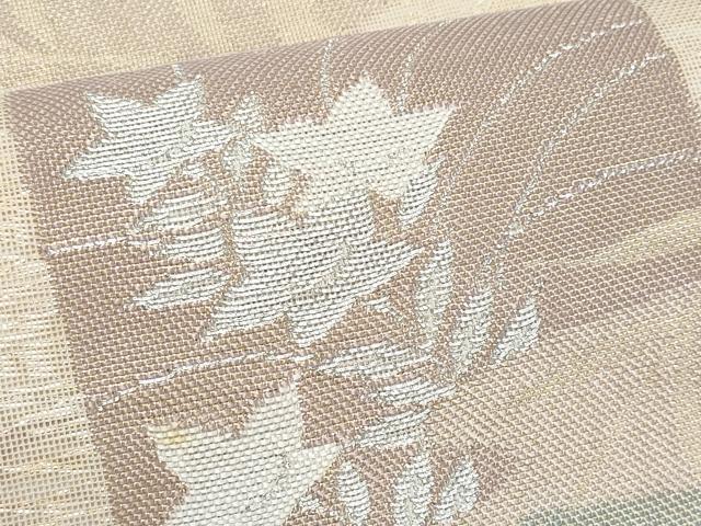 平和屋着物*夏物 六通柄袋帯 色紙重ね花文 金銀糸 正絹 逸品 CABI5653fb