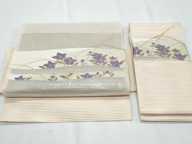 平和屋着物*夏物 つけ帯 絽綴れ 桔梗 金銀糸 正絹 逸品 CABI5667fb