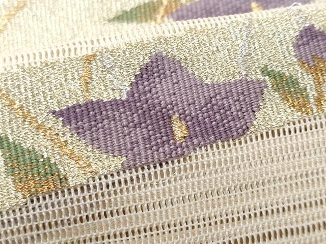 平和屋着物*夏物 つけ帯 絽綴れ 桔梗 金銀糸 正絹 逸品 CABI5667fb