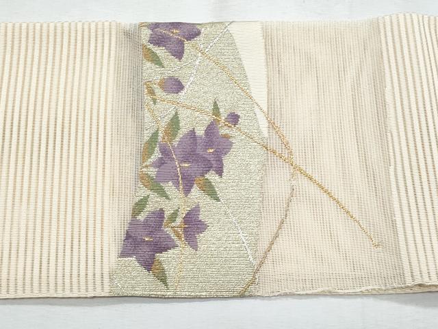 平和屋着物*夏物 つけ帯 絽綴れ 桔梗 金銀糸 正絹 逸品 CABI5667fb