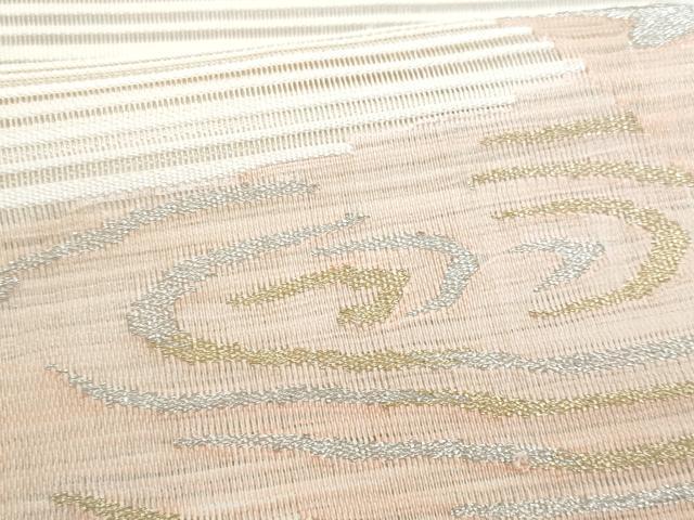 平和屋着物*夏物 八寸名古屋帯 絽綴れ 草花文 金銀糸 正絹 逸品 CABI5674fb