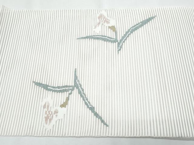 平和屋着物*夏物 八寸名古屋帯 絽綴れ 杜若 金銀糸 正絹 逸品 CABI5678fb