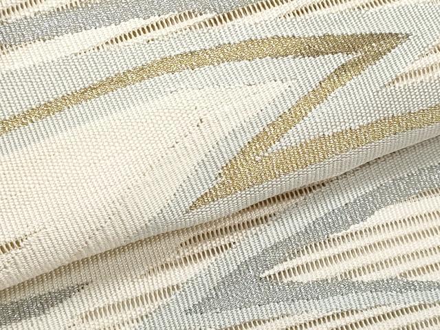 平和屋着物*夏物 八寸名古屋帯 絽綴れ 霞文 金糸 正絹 逸品 CABI5684fb