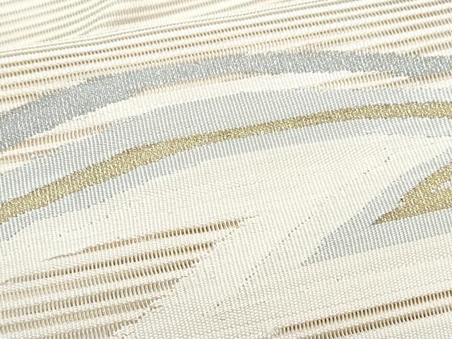 平和屋着物*夏物 八寸名古屋帯 絽綴れ 霞文 金糸 正絹 逸品 CABI5684fb