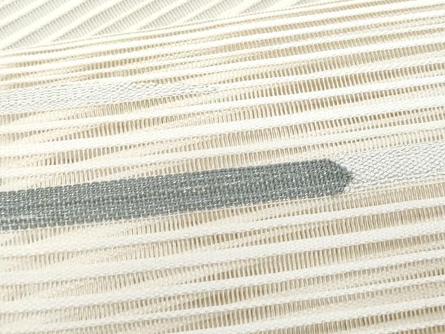 平和屋着物*夏物 八寸名古屋帯 絽綴れ 横段文 銀糸 正絹 逸品 CABI5686fb