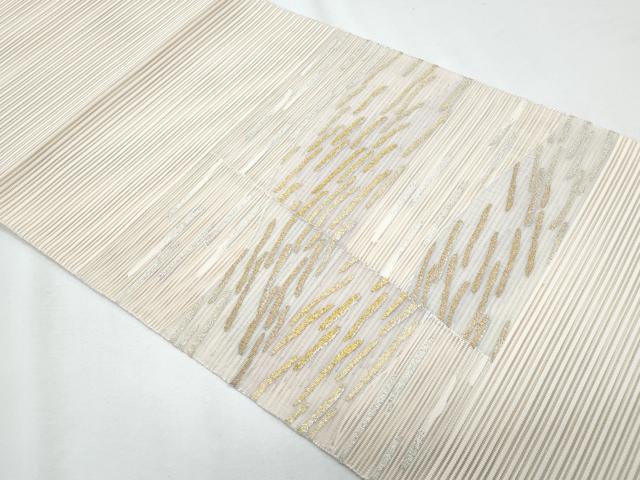 平和屋着物*夏物 八寸名古屋帯 絽綴れ 抽象文様 金銀糸 正絹 逸品 CABI5691fb