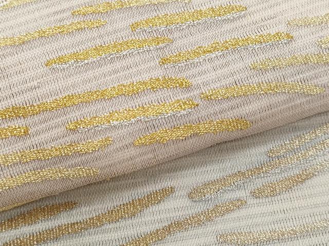 平和屋着物*夏物 八寸名古屋帯 絽綴れ 抽象文様 金銀糸 正絹 逸品 CABI5691fb