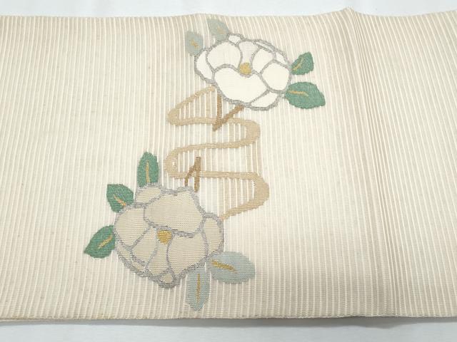 平和屋着物*夏物 太鼓柄袋帯 絽綴れ 枝椿文 金銀糸 正絹 逸品 CABI5704fb