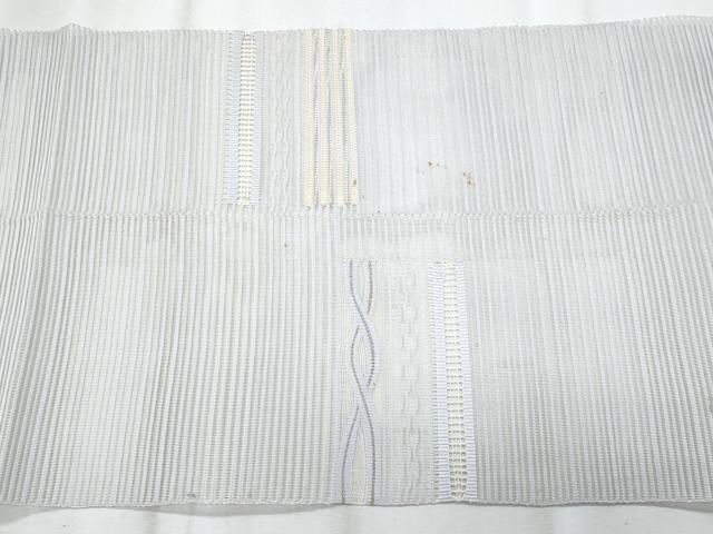 平和屋着物*夏物 八寸名古屋帯 絽綴れ 横段文 金銀糸 正絹 逸品 CABI5708fb