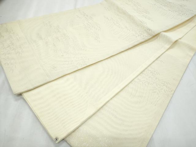 平和屋着物*夏物 六通柄袋帯 笹竹文 銀糸 CABI5724fb