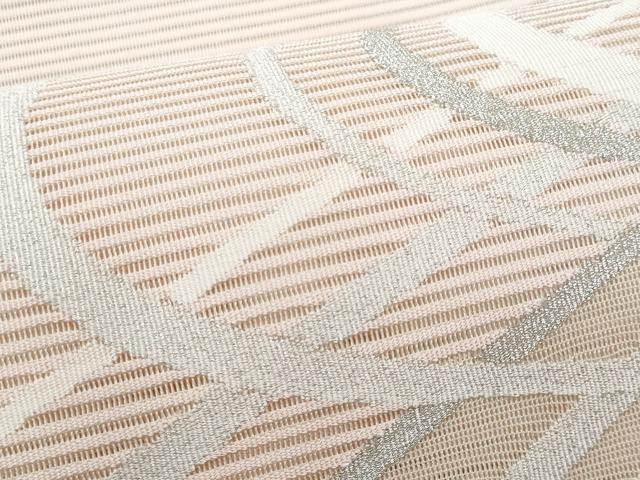平和屋着物*夏物 八寸名古屋帯 絽綴れ 流水文 銀糸 正絹 逸品 CABI5764fb