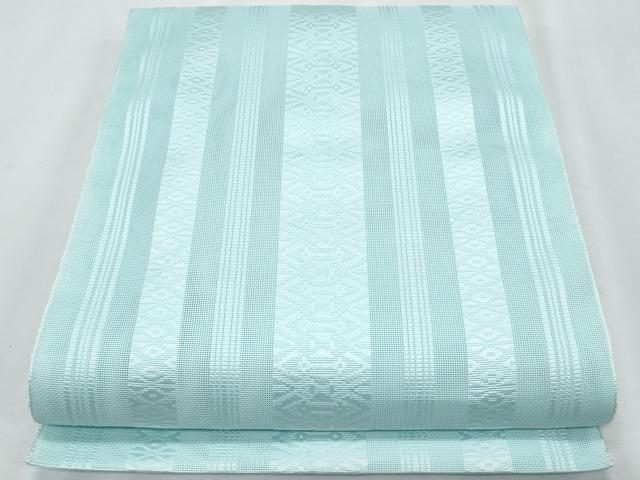 平和屋着物*夏物 八寸名古屋帯 博多織 紗献上 白群色 CABI5797fb