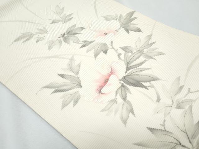 平和屋着物*夏物 九寸開き名古屋帯 手描き 刺繍 枝花文 金糸 正絹 逸品 CABI5806fb
