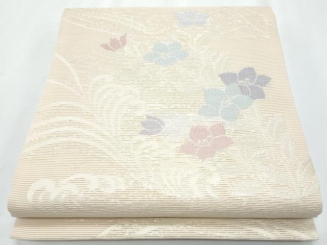 平和屋着物*夏物 六通柄 京袋帯 枝花文 金糸 正絹 逸品 CABI5824fb