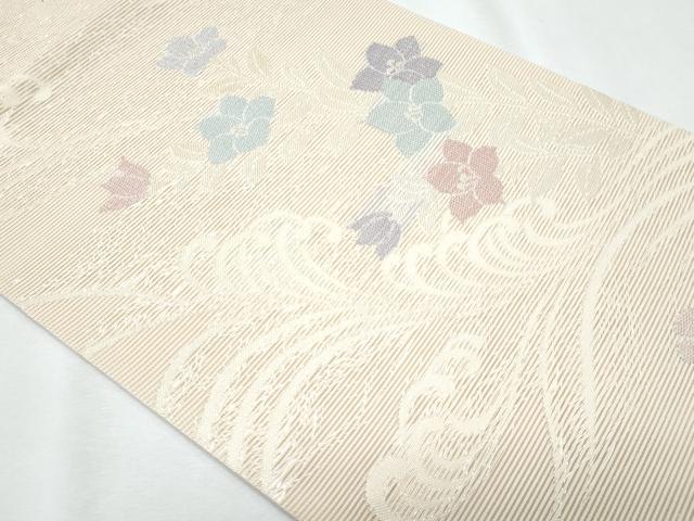 平和屋着物*夏物 六通柄 京袋帯 枝花文 金糸 正絹 逸品 CABI5824fb