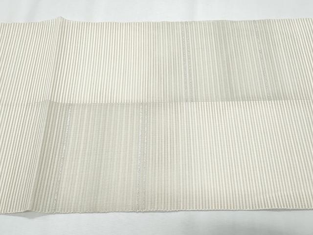 平和屋着物*夏物 八寸名古屋帯 絽綴れ 市松文 銀糸 正絹 逸品 CABI5825fb