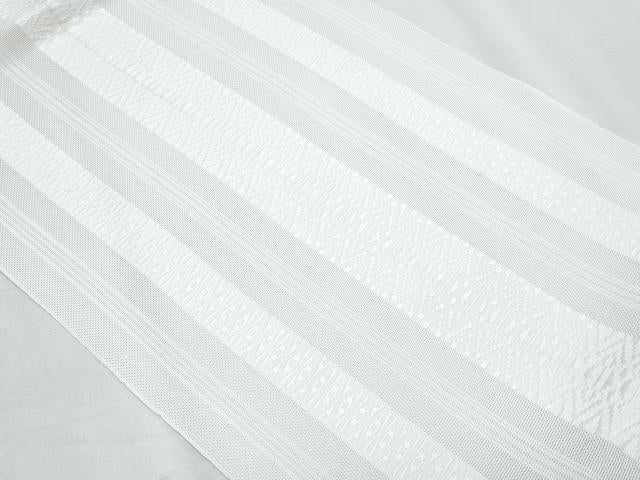 平和屋着物*夏物 本場筑前博多織 八寸名古屋帯 紗献上 胡粉色 正絹 逸品 CABI5845fb