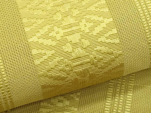 平和屋着物*夏物 本場筑前博多織 八寸名古屋帯 紗献上 鶸色 正絹 逸品 CABI5852fb