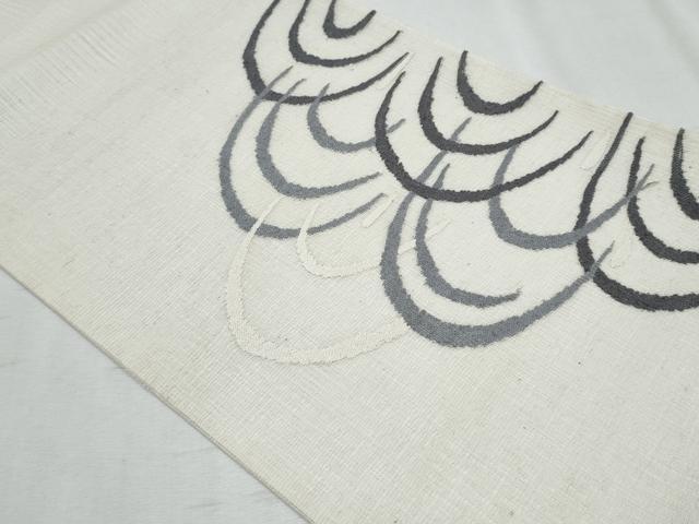 平和屋着物*夏物 六通柄袋帯 すくい織 抽象文様 正絹 逸品 CABI5869fb