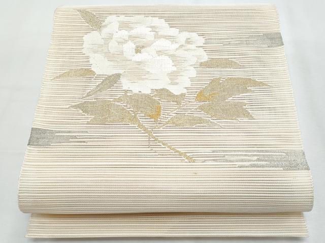 平和屋着物*夏物 八寸名古屋帯 絽綴れ 枝花文 金銀糸 正絹 逸品 CABI5878fb