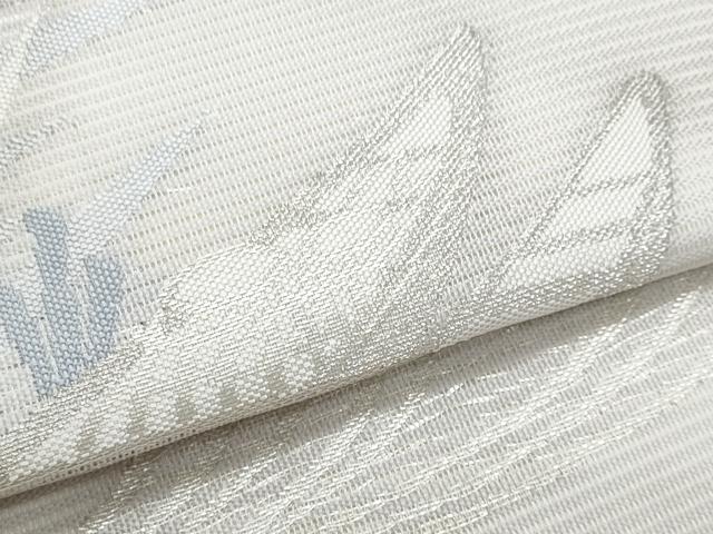 平和屋着物*夏物 九寸名古屋帯 流水枝葉文 銀糸 正絹 逸品 CABI5881fb